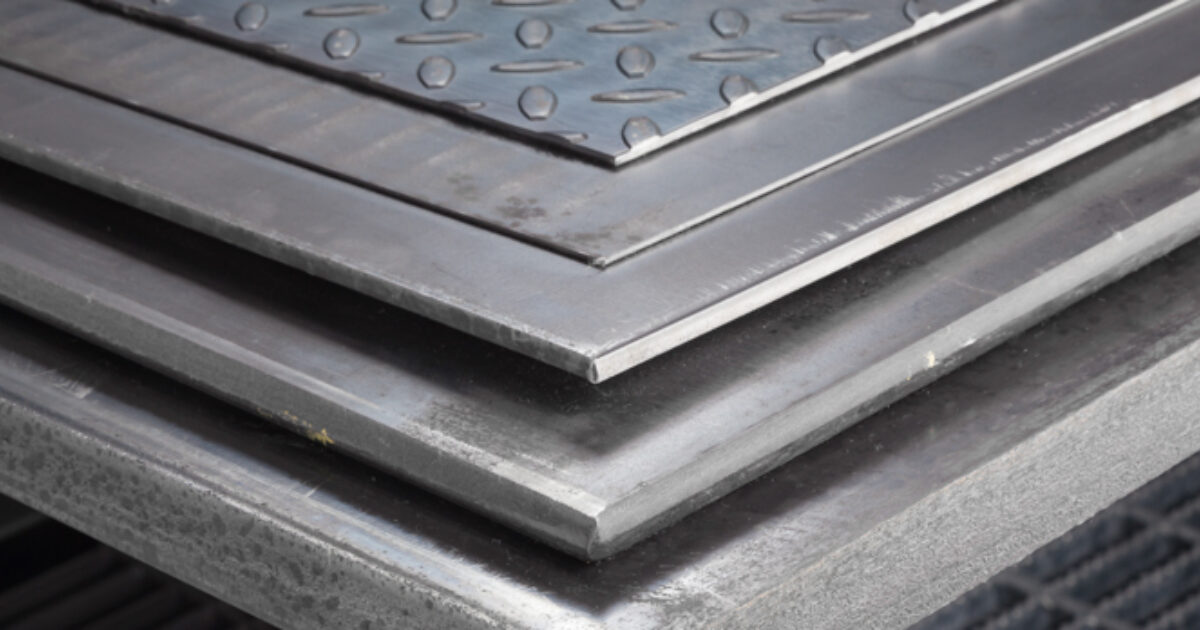 Steel plates of different thicknesses with a checker plate on top